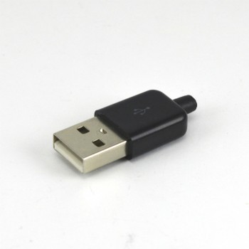 Разъем USB А (штекер), с фиксацией проводов
